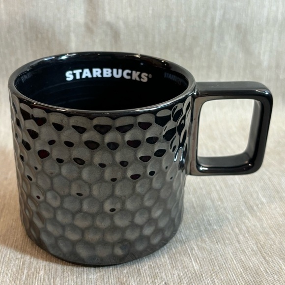Starbucks  Coffee Mug 2019 LIMITED EDITION Glossy Gunmetal Black 12oz Rare - Picture 1 of 7